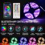 LED Strip Lights Music sync APP Control,Waterproof Flexible RGB LED Strip Lights 32.8ft Color Changing Rope Lights LED Tape Lights Neon Mood Lights Room Bedroom