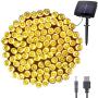 Qunlight Solar Fairy String Lights Outdoor Waterproof, 108ft 300LED Updated Version 6hrs Timer Function with USB Solar Powered Starry String Lights for Christmas Patio Garden Party(WarmWhite 300L)