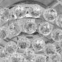 YEELED Light 42'' Remote Control Retractable Reversible Ceiling Fans with 3 Changing Light and 6-Gear Speed Invisible Crystal Ceiling Fan Chandelier for Indoor Living Room Bedroom Dining Room Ceiling Light Kits with Fans (Silver)