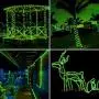 Hopolon Outdoor Rope String Lights, 4.5V Safety UL Plug Powered Waterproof Tube Light with 100 LED, 33 feet 8 Modes Copper Fairy Lights for Garden Fence Patio Yard Wedding Christmas Hall (Green)