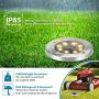 Aogist Solar Ground Lights,8 LED Solar Lights Outdoor Disk Lights Garden Lights Waterproof Patio Outdoor Light with Light Sensor for Lawn,Pathway,Yard,Driveway,Step and Walkway (Warm White)