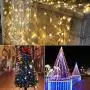 Solar Rope Lights Outdoor Lychee 16.5ft 50LED Waterproof Solar Power String w/Light Outdoor Rope Lights Ideal for Home Garden Party Wedding Decoration (Warm White)