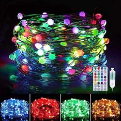 Fairy String Lights with 12 Twinkle Light Modes and 16 Colors, 65ft 200 LED Hanging Lights for Bedroom Wall,Indoor,Christmas, Halloween,Wedding,Decoration