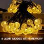 IMOZEN Upgrade 100 LED Solar Globe String Lights Outdoor, 39ft 8 Modes Waterproof String Lights Garden Patio Lights for Yard Home Party Wedding Decoration(Warm White)