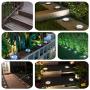 Solar Ground Lights, 10 Packs 8 LED Solar Disk Lights Outdoor IP65 Waterproof Bright In-Ground Solar Garden Lights, Landscape Disk Lights for Steps Patio Lawn Yard Pathway Deck (Cold White)