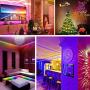 Bluetooth LED Strip Lights, Music Sync 65.6FT 5050 LED Strip Lights RGB Color Changing Lights Waterproof Flexible Tape with 44 Key Remote for Bedroom, Kitchen, TV, Party, Christmas (4x16.4FT)