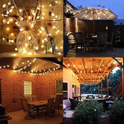 Led Globe String Lights ,Christmas Twinkle Lights 43ft Plug in Fairy Lights 8 Modes Led String Light for Indoor Outdoor Xmas Wedding Party Bedroom Wall Decor with 30v Low VoltageTransformer,Extendable