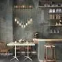 Derksic Rustic Wooden Pendant Light Fixture Industrial Vintage Wood Beam Linear Chandelier 8 Lights Farmhouse Chandelier for Dining Room Kitchen Island Bar Pool Table