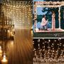 AMIR Upgraded Window Curtain String Lights, Sound Activated Function Can Sync with Any Voice, 9.8 FT 300 LED USB Powered Room Decor Lights, Wedding Party Birthday Christmas Halloween Decorations