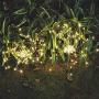 Solar Fireworks Light Outdoor 90L Garden Lights 8 Modes Starburst Lights Pathway Patio Lawn Backyard Christmas Party Holiday Wedding Decorative Lights (90LED Warm White-Oval)