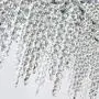 Moooni Modern Rectangular Crystal Chandelier Linear Raindrop Chandeliers Flush Mount Ceiling Light Fixture Hanging Pendant Lighting for Kitchen Island Dining Room L 39.5'' x 10'' W