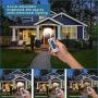 Solar Lights Outdoor,IP65 Waterproof 16.4Ft Cord Remote Control Led Outdoor Lights Pendant Light Solar Powered for Home Yard Garden Decorate-Three Lighting Modes Warm White Cool White