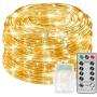 Govee Rope Lights with Remote Control, 33 Ft Led Rope Lights Warmwhite Waterproof 8 Modes Timer Battery Operated Outdoor String Lights for Wedding Party Garden Boat Landscape Lighting Outdoor Decor Govee Rope Lights with Remote Control, 33 Ft Led Rope Lights Warmwhite Waterproof 8 Modes Timer Battery Operated Outdoor String Lights for Wedding Party Garden Boat Landscape Lighting Outdoor Decor