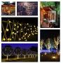 Garden Solar Lights, 50 LED 24ft 8 Modes Waterproof String Lights Outdoor Fairy Lights Globe Crystal Balls Decorative Lighting for Garden Yard Home Party Wedding Christmas Decoration (Warm White)