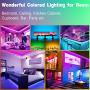 Led Strip Lights 32.8ft, 5050 RGB Led Lights, IP20 Non Waterproof Color Changing with 20 Colors 8 Light,LED Lights Strips Kit with 44 Keys IR Remote Controller 12V Power Supply (32.8ft)