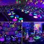 Onforu LED Black Lights Bulb, 7W A19 E26 Bulb, 385-400nm, Glow in The Dark for Blacklight Party, Body Paint, Fluorescent Poster, Neon Glow ( 2 Pack )