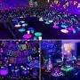 Onforu LED Black Lights Bulb, 7W A19 E26 Bulb, 385-400nm, Glow in The Dark for Blacklight Party, Body Paint, Fluorescent Poster, Neon Glow ( 2 Pack )