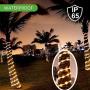 Qulaten LED Rope Lights 120V Waterproof Connectable Led Strip Lights for Indoor Outdoor Rope Lights Waterproof Decorative Lighting Backyards Garden and Party Decoration (100ft, Warm White)