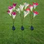 DasyFly Outdoor Solar Lights,3 Pack Solar Garden Lights Powered Waterproof Lights with 12 Lily Flowers,Solar Lights Outdoor Decorative for Garden,Patio,Backyard