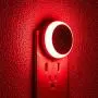 SerieCozy LED Night Light, with Dusk to Dawn Sensor, Diffused Light, Energy Efficient, Red Night Light, Plug in Night Light for Bedroom, Bathroom, Kitchen, Hallway, Stairs, Kids Room, Red, 2 Pack