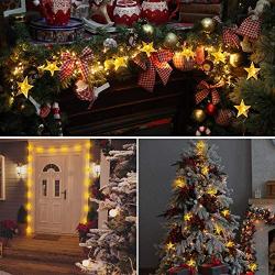 Solar Star String Lights 59 Ft 110 LED, Outdoor String Light Solar and USB Powered, 8 Modes Decorative LED Twinkle Fairy Light Waterproof for Garden, Patio, Wedding, Party, Christmas Tree (Warm White)