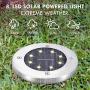 |Solar Ground Lights Outdoor 12 Pack| 8LED Solar Disk Lights,Waterproof,In ground Solar Garden Lights for Pathway Lawn Yard Roads Walkway Driveway - Cold White