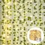 12PCS Artificial Vine Decorative Artificial Plant with 200 LEDs String Light