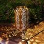 newvivid Solar Lantern Outdoor Metal Solar Lights Hanging Lanterns with Handle, Waterproof Solar Light for Garden Courtyard Walkway Garden Terrace Lawn Decorative Party (1 Pc)