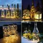 LE Wine Bottle Lights with Cork, 6.6ft 20 LED Battery Operated String Lights, Warm White Decorative Fairy Lights, Mini Copper Wire Lights for Bedroom Decor, Christmas Party Wedding Decorations, 8 Pack