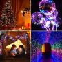 Anpro LED Curtain Light, Color Changing Rainbow Curtain Lights, Backdrop Window String Lights with USB Remote Control, for Valentines Day, Bedroom, Weddings, Party, Christmas Decor, Birthday