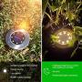 Solar Lights Outdoor, 8 LEDs Solar Ground Lights, Garden Lights Solar Powered Waterproof Solar Landscape Lights for Deck Lawn Pathway Yard Driveway Walkway(Warm White, 10-Pack)