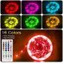 [Sync with Music] 32.8ft RGB LED Strip Lights with Remote 5050 10m Color Changing Lights with 12V Power Supply + Control Box, Ideal Lights for Bedroom, Party Decorations (Pack of 2 5m LED Light Strip)