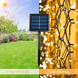 Solar String Lights Outdoor, 72ft 200 LED Christmas Fairy String Lights Solar and USB Powered, OxyLED 8 Modes Decorative String Lights for Home, Garden, Patio, Wedding, Party (Warm White)