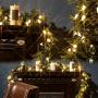 C9 Outdoor Christmas Lights 31ft 50 LED String Lights Connectable Commercial Grade Outdoor & Indoor Xmas Decorative Light Strand for Christmas Trees Halloween Garden Patio Parties Decor Warm White