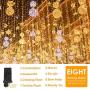 LORRYTE Extendable 82FT 200 LED Christmas String Lights Outdoor/Indoor, Upgraded Christmas Tree Lights with 8 Lighting Modes, Waterproof Outdoor Fairy Lights for Garden Wedding Party (Warm White)