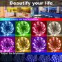 Smart LED Strip Lights Bluetooth 32.8FT, YUMQUA RGB Led Light Strip Music Sync Color Changing, Built-in Mic, App Control + Remote, 5050 300 LEDs Tape Lights for Bedroom, TV, Party and Home