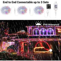 Brizled Color Changing Christmas Lights, 65.67ft 200 LED Dual Color Christmas Tree Lights with Remote, Cool White & Multicolor 11 Function Xmas String Lights Indoor Outdoor for Xmas Party Home Wedding