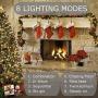 Christmas Lights - Battery Operated String Lights 18ft 50 LED Mini Lights 8 Modes Outdoor String Lights with Timer for Christmas Tree Wreath Party Home Indoor Outdoor Decor, Waterproof, Warm White
