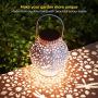 KOOPER 2 Pack Solar Lantern, Hanging Retro Solar Lights Outdoor Solar Garden Lights Yard Decor for Tree Fence Patio, Warm Light