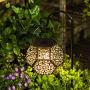 Solar Lantern Hanging Garden Outdoor Lights Metal Waterproof LED Table Lamp (Bronze)