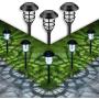 GIGALUMI Solar Pathway Lights Outdoor, 8 Pcs Solar Powered Yard Lights, Waterproof Led Solar Landscape Lights for Yard, Lawn, Patio, Garden, Path, Walkway or Driveway（Cold White）.