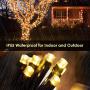 HYH Christmas String Lights 105Ft 300 LEDs with UL Certified End-to-End Expandable Plug, 8 Modes Waterproof Outdoor Indoor Fairy String Lights for Party, Christmas Tree, Holiday Decoration(Warm White)