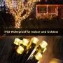 HYH Christmas String Lights 105Ft 300 LEDs with UL Certified End-to-End Expandable Plug, 8 Modes Waterproof Outdoor Indoor Fairy String Lights for Party, Christmas Tree, Holiday Decoration(Warm White)