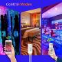 Led Strip Lights, Bliifuu 50ft 15m Tape Lights with Bluetooth APP and 24-Key Remote Color Changing Led Light Strips for Home Kitchen Bedroom Under Cabinet Party