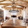 Wellmet Wagon Wheel Chandelier, 25'' 6-Light Rustic Modern Chandelier, Black Hanging Circle Round Pendant Ceiling Lighting Fixture for Dining Living Room, Kitchen Island Table, Foyer, Bedroom
