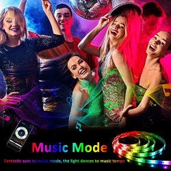 LED Strip Lights, FURANDE Smart 32.8ft RGB Led Light Strips 300 5050 LEDs Waterproof Rope Light with App and Remote Controller Sync to Music, Color Changing LED Strip Lights for Bedroom with Alexa