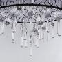 DINGGU Luxury Drum 4 Lights Flush Mounted Crystal Ceiling Lamp, Modern Chandelier Pendant Light Fixtures for Bedroom