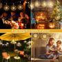 Firework Lights, Homga 4 Pack String Lights 600 LED Starburst Lights Copper Wire Lights, 8 Modes Battery Operated Fairy Lights with Remote, Waterproof Decorative Hanging Lights Party Garden Christmas