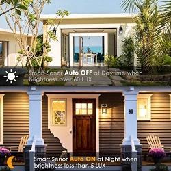 Dusk to Dawn Sensor Outdoor Light Fixture, Outdoor Light Sensor Wall Lantern Anti-Rust Waterproof, Matte Black Exterior Sconce Lamp Wall Mount with Clear Glass for Entryway Porch Doorway, E26 Base