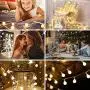 Led String Lights, 59ft 100 Leds Globe String Lights Plug in Waterproof Extendable Fairy Lights with 8 Mode Remote Control Decoration for Indoor Outdoor Wedding Birthday Party, Warm White Led String Lights, 59ft 100 Leds Globe String Lights Plug in Waterproof Extendable Fairy Lights with 8 Mode Remote Control Decoration for Indoor Outdoor Wedding Birthday Party, Warm White